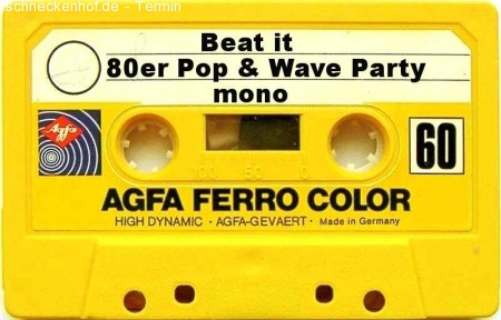 Beat It - 80er Pop & Wave Werbeplakat