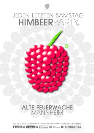 19 Jahre Himbeerparty Werbeplakat