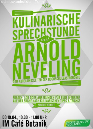 Kulinarische Sprechstunde Werbeplakat