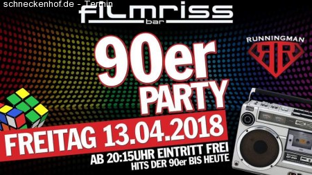 90er Party im Filmriss Werbeplakat