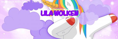 Lila Wolken Werbeplakat