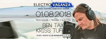 Electrovaganza • Kriss Tuffer's BDayBash Werbeplakat