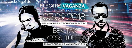 Electrovaganza • Ben Tax & Kriss Tuffer Werbeplakat