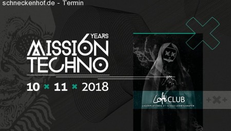 6 Jahre Mission Techno Werbeplakat