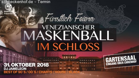 Maskenball im Schloss Werbeplakat