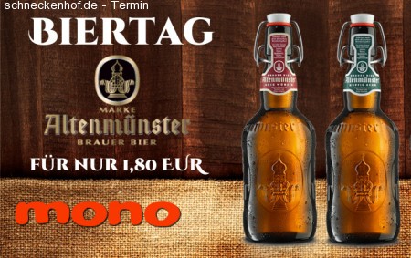 Biertag im mono Werbeplakat