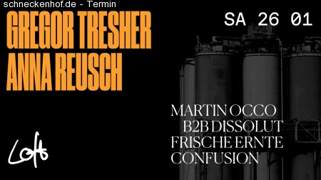 Anna Reusch & Gregor Tresher im Loft Werbeplakat