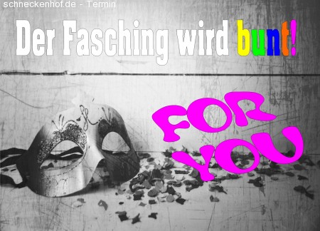 FOR YOU - Der Fasching wird bunt! Werbeplakat