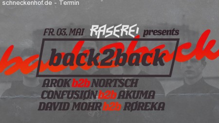 Raserei pres. Back2Back Werbeplakat