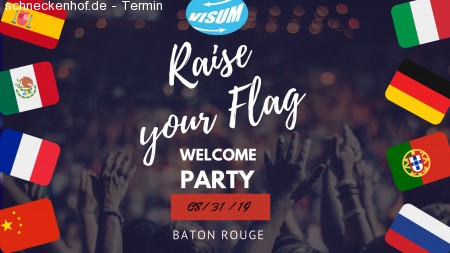 VISUM Welcome Party - Raise Your Flag! Werbeplakat