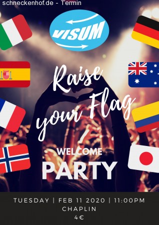 VISUM Welcome Party Werbeplakat