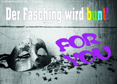 For You - Der Fasching wird bunt! Werbeplakat