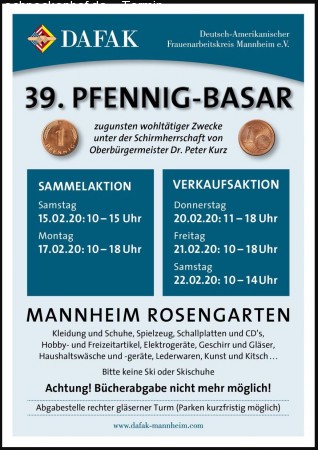 Pfennigbasar 2020 - Charity Second Hand Werbeplakat