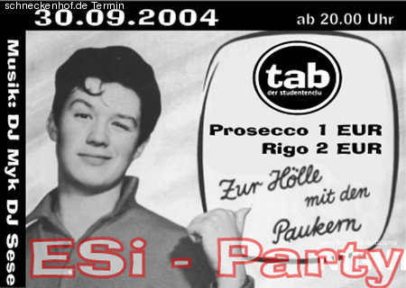 ESI Party I Werbeplakat