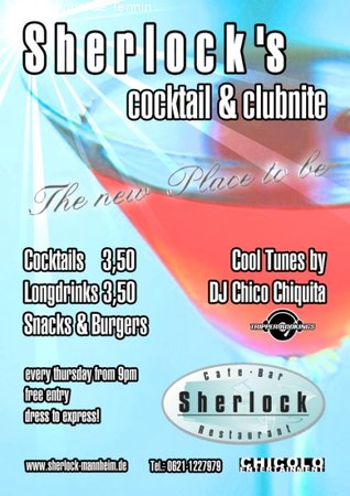 Cocktail & Clubnight Werbeplakat