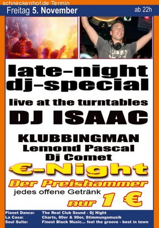 DJ Isaac live Werbeplakat