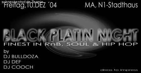 Black Platin Night Werbeplakat