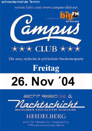 Campus Club V Werbeplakat
