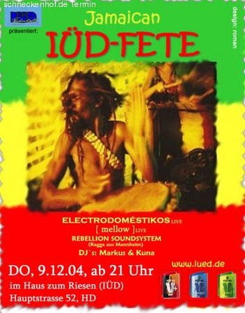 Jamaican I&Uuml;D-Fete Werbeplakat