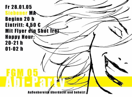 Abi-Party vom FGM Werbeplakat
