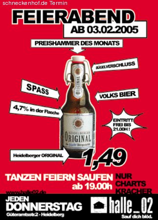 feierabend sauf dich bl&ouml;d Werbeplakat