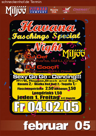 Havanna Club Night Werbeplakat