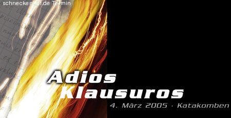 Adios Klausuros Werbeplakat