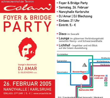 Colani - Foyer & Bridge Party Werbeplakat