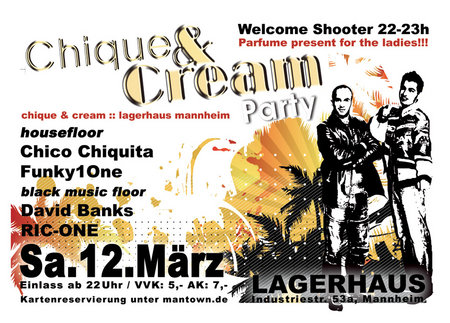Chique & Cream Party Werbeplakat