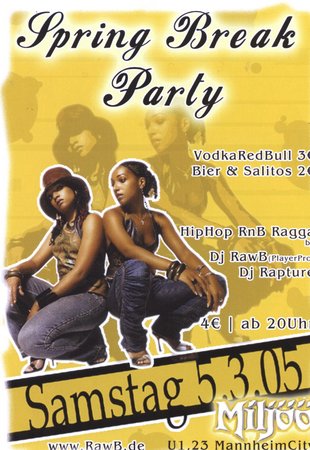 Spring Break Party Werbeplakat