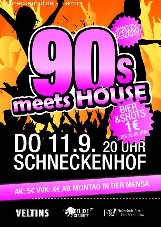 90s meets House Werbeplakat