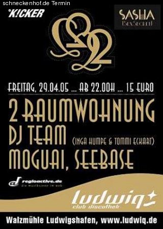 k!cker presents 2Raumwohnung  Werbeplakat