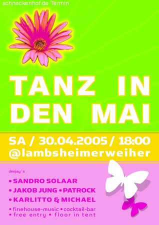Tanz in den Mai - Houseparty Werbeplakat