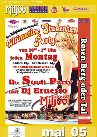 Ultimative Studentenparty Werbeplakat