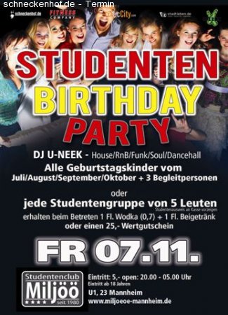 Birthday Party Werbeplakat