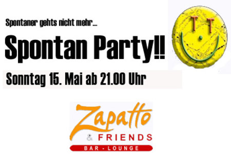 Spontan Party Werbeplakat