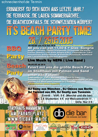 Stadthaus Begr&uuml;&szlig;ungspar-Beach Werbeplakat