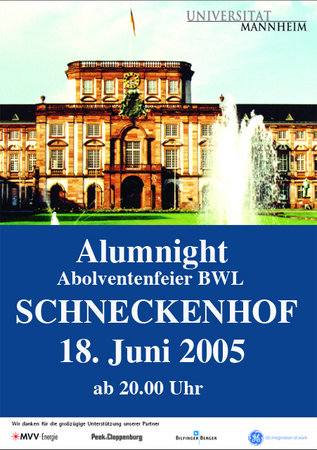 Alumnight - Absolventenparty  Werbeplakat