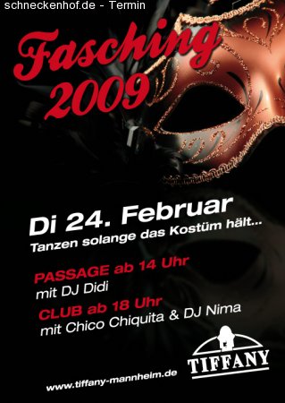 Faschingsdienstag Werbeplakat