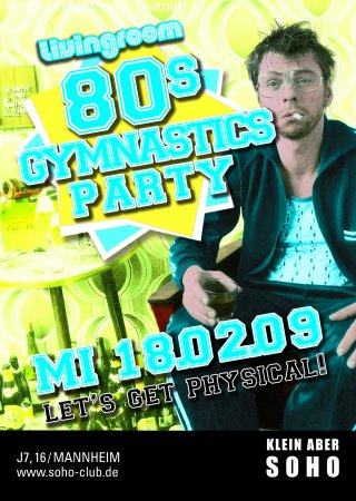 Living Room 80ies Gymnastics Werbeplakat