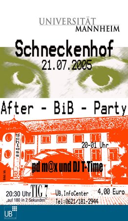After-BiB-Party Werbeplakat
