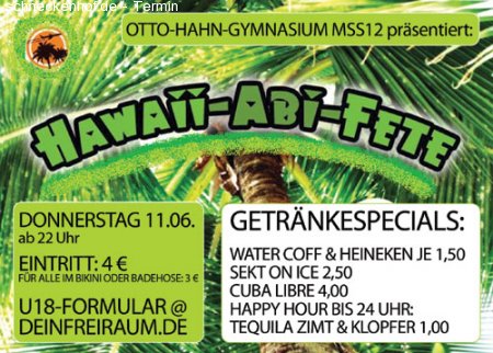 Hawaii Party Werbeplakat