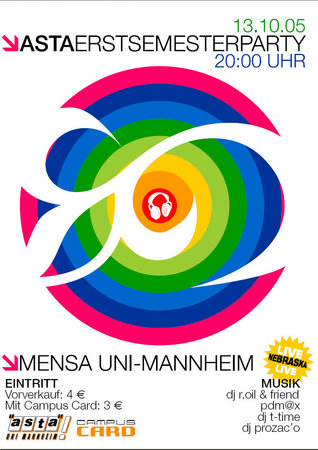 AStA Erstsemesterfete Werbeplakat