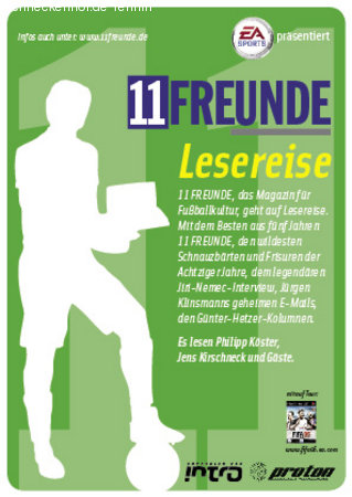 11 Freunde Lesereise Werbeplakat