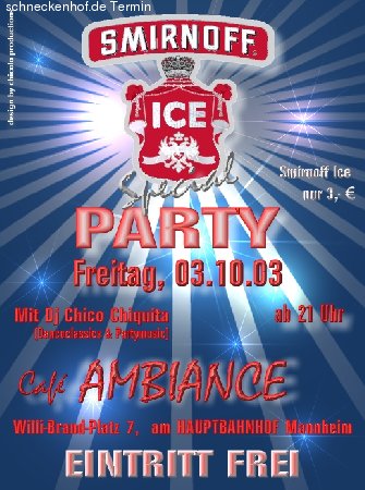SMIRNOFF ICE PARTY Werbeplakat