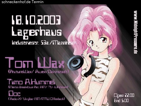 Tom Wax@ Lagerhaus /Mannheim Werbeplakat