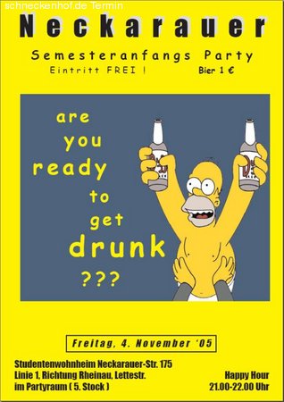 Wohnheimparty Werbeplakat