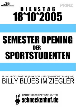 Sem. Open. der Sportstudenten Werbeplakat