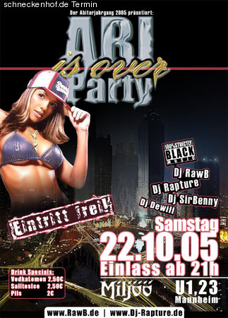 Abi Is Over - Party Werbeplakat