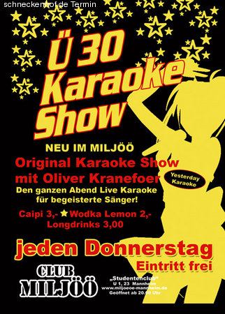Karaoke Show Werbeplakat